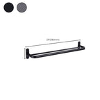 Modern Bathroom Accessory Set Matte Black/Grey Bathroom Shelf/Towel Holder & Paper Holder
