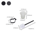 Modern Bathroom Accessory Set Matte Black/Grey Bathroom Shelf/Towel Holder & Paper Holder