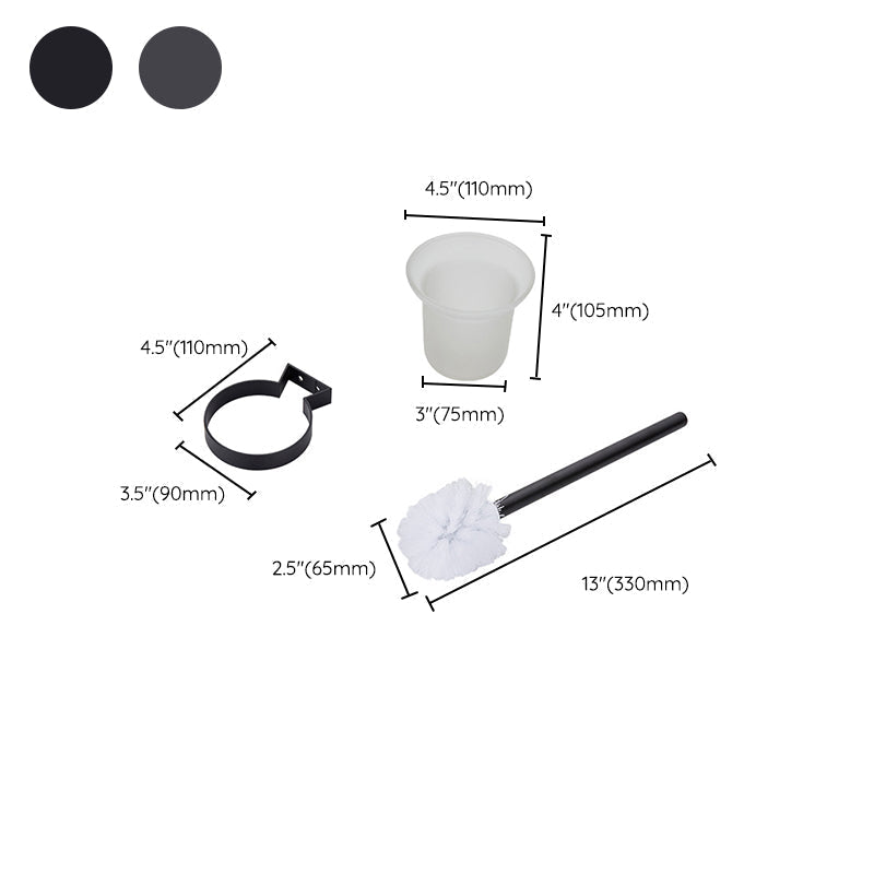 Modern Bathroom Accessory Set Matte Black/Grey Bathroom Shelf/Towel Holder & Paper Holder