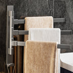 Contemporary Gray Bathroom Accessory Set Aluminium Towel Holder