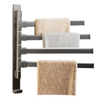 Contemporary Gray Bathroom Accessory Set Aluminium Towel Holder
