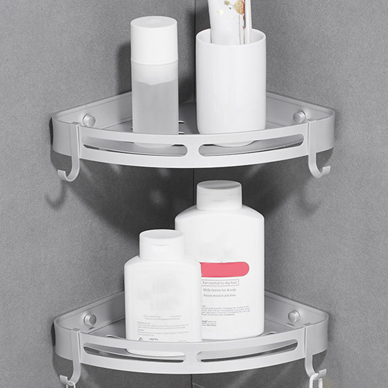 Modern Aluminum Bathroom Accessory Set Black/ Silver Bathroom Shelf