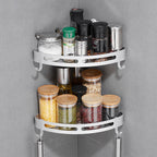Modern Aluminum Bathroom Accessory Set Black/ Silver Bathroom Shelf