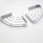 Modern Aluminum Bathroom Accessory Set Black/ Silver Bathroom Shelf