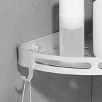 Modern Aluminum Bathroom Accessory Set Black/ Silver Bathroom Shelf