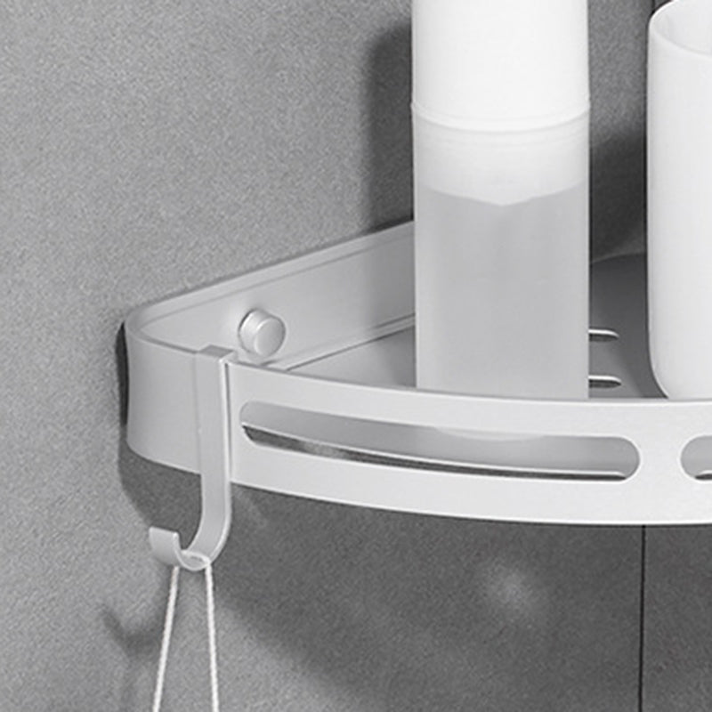 Modern Aluminum Bathroom Accessory Set Black/ Silver Bathroom Shelf
