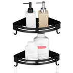 Modern Aluminum Bathroom Accessory Set Black/ Silver Bathroom Shelf