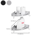 Modern Aluminum Bathroom Accessory Set Black/ Silver Bathroom Shelf