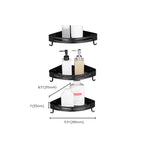 Modern Aluminum Bathroom Accessory Set Black/ Silver Bathroom Shelf