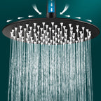 Black round fixed shower head Modern design wall-mounted shower head
