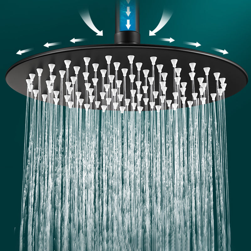 Black round fixed shower head Modern design wall-mounted shower head