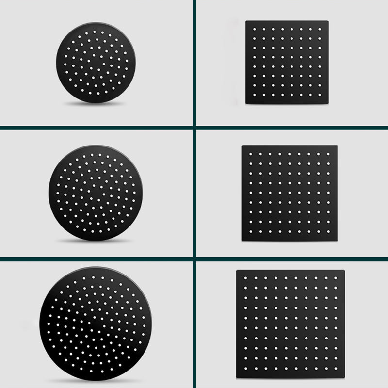 Black round fixed shower head Modern design wall-mounted shower head