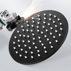 Black round fixed shower head Modern design wall-mounted shower head