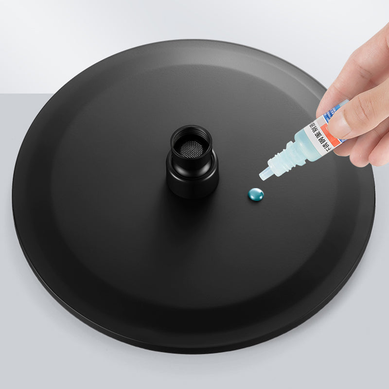 Black round fixed shower head Modern design wall-mounted shower head