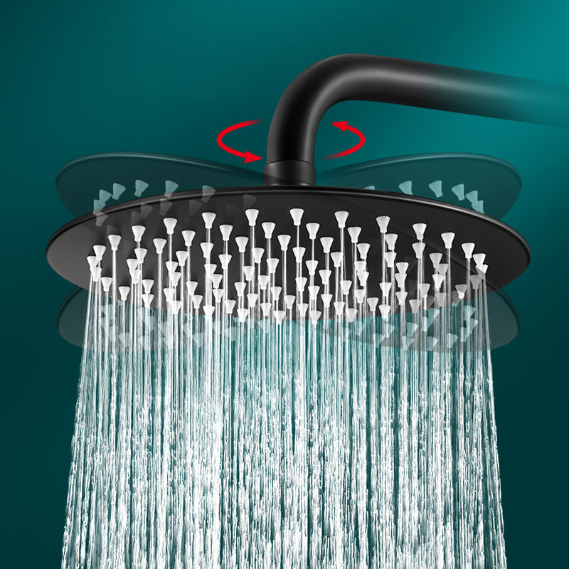 Black round fixed shower head Modern design wall-mounted shower head