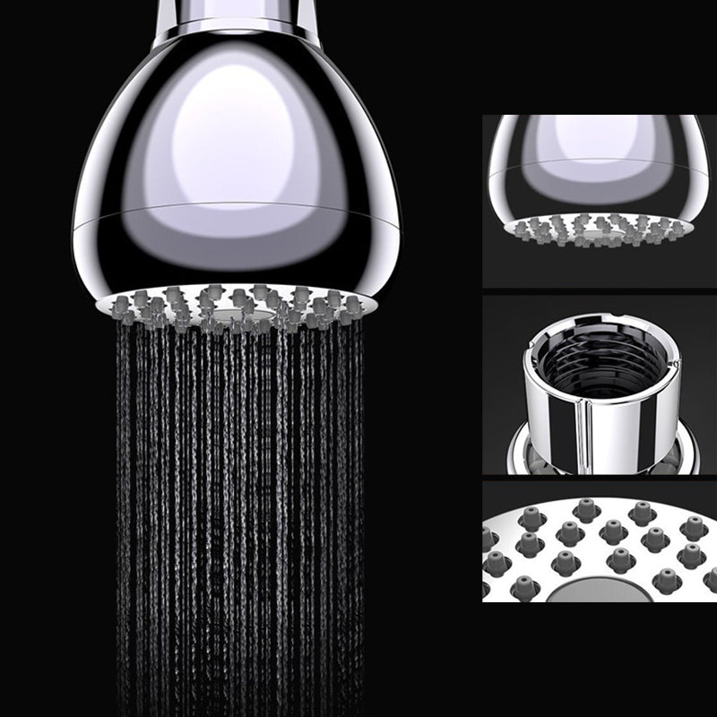 Silver Round Shower Head Standard Spray Pattern Wall Mounted Shower Head