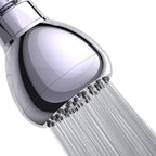 Silver Round Shower Head Standard Spray Pattern Wall Mounted Shower Head