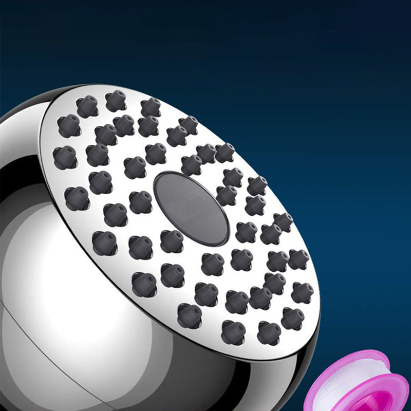 Silver Round Shower Head Standard Spray Pattern Wall Mounted Shower Head