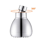 Silver Round Shower Head Standard Spray Pattern Wall Mounted Shower Head