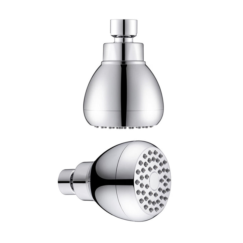 Silver Round Shower Head Standard Spray Pattern Wall Mounted Shower Head