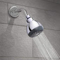 Silver Round Shower Head Standard Spray Pattern Wall Mounted Shower Head