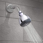 Silver Round Shower Head Standard Spray Pattern Wall Mounted Shower Head