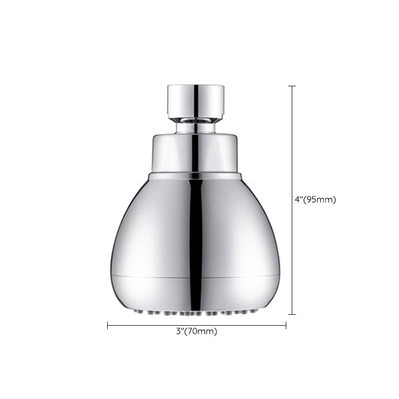 Silver Round Shower Head Standard Spray Pattern Wall Mounted Shower Head