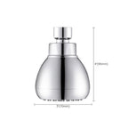 Silver Round Shower Head Standard Spray Pattern Wall Mounted Shower Head