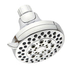 Silver Dual Shower Head Round Rainfall Wall-Mounted Shower Head