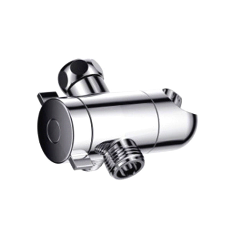 Silver Dual Shower Head Round Rainfall Wall-Mounted Shower Head