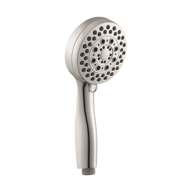 Silver Dual Shower Head Round Rainfall Wall-Mounted Shower Head