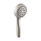 Silver Dual Shower Head Round Rainfall Wall-Mounted Shower Head