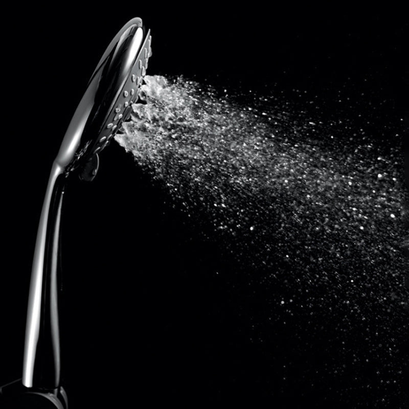 Silver Dual Shower Head Round Rainfall Wall-Mounted Shower Head