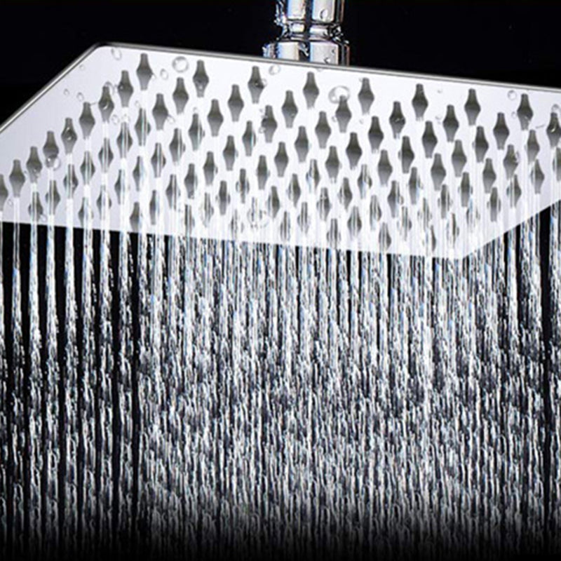 Modern Style Dual Showerhead 9-Spray Silver Wall-Mounted Showerhead