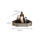 Contemporary Aluminum Bathroom Accessory Set Gray Bath Shelf