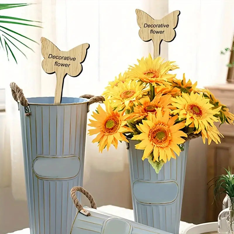 Plant labels made of wood for garden and balcony – Rewritable labels for herbs and plants