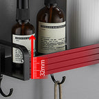 Black / Silver Bathroom Accessories Aluminum Hardware Set Bathroom Shelf