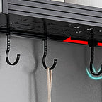 Black / Silver Bathroom Accessories Aluminum Hardware Set Bathroom Shelf