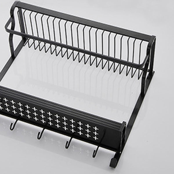 Black / Silver Bathroom Accessories Aluminum Hardware Set Bathroom Shelf