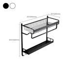Black / Silver Bathroom Accessories Aluminum Hardware Set Bathroom Shelf