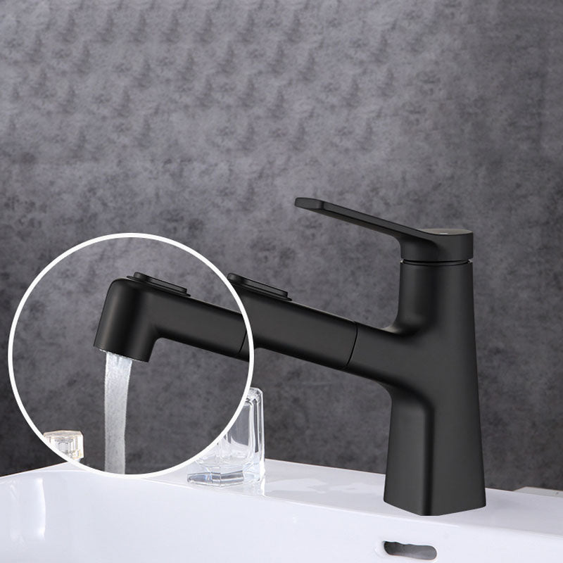 Contemporary Vessel Faucet Metal Single Handle Low Arc Vessel Faucet for the Bathroom