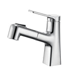 Contemporary Vessel Faucet Metal Single Handle Low Arc Vessel Faucet for the Bathroom