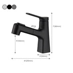 Contemporary Vessel Faucet Metal Single Handle Low Arc Vessel Faucet for the Bathroom