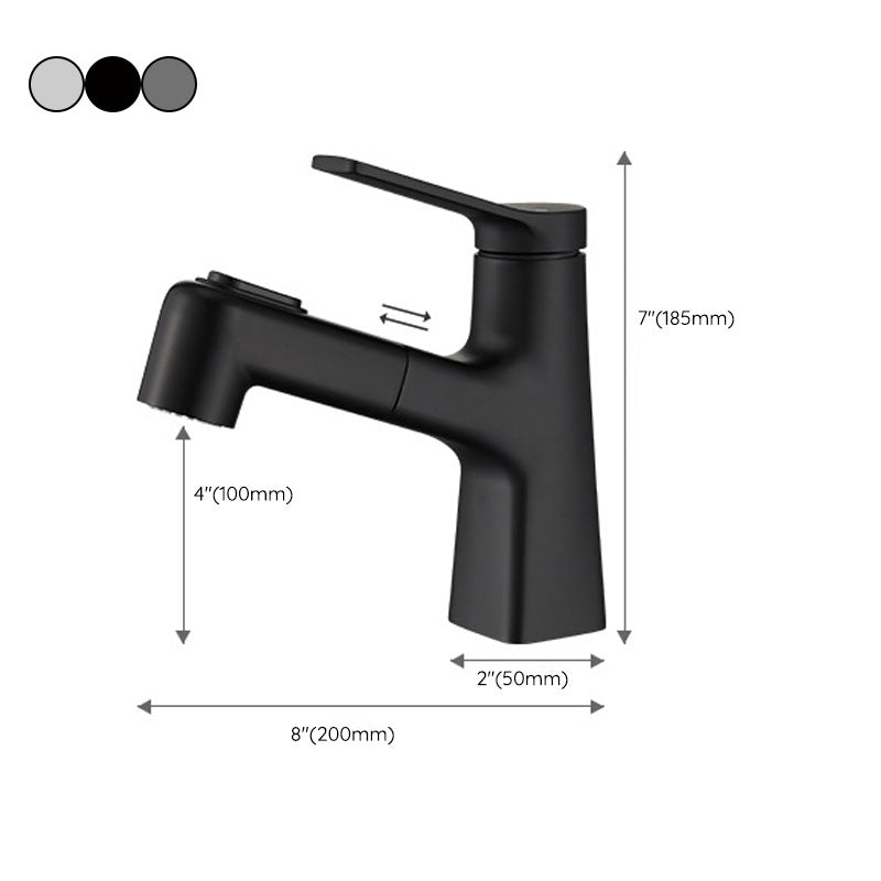 Contemporary Vessel Faucet Metal Single Handle Low Arc Vessel Faucet for the Bathroom