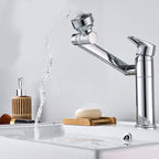 Glam Style Faucet Single Handle Basin Mixer with Waterfall Spout