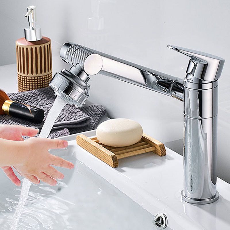 Glam Style Faucet Single Handle Basin Mixer with Waterfall Spout