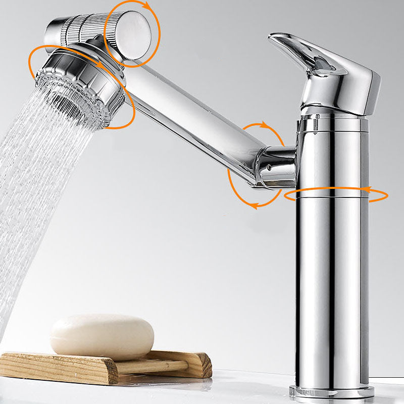 Glam Style Faucet Single Handle Basin Mixer with Waterfall Spout