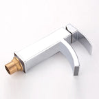Cubic Chrome Bathroom Faucet Low Arc Single Lever Basin Faucet