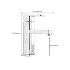 Cubic Chrome Bathroom Faucet Low Arc Single Lever Basin Faucet