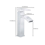 Cubic Chrome Bathroom Faucet Low Arc Single Lever Basin Faucet